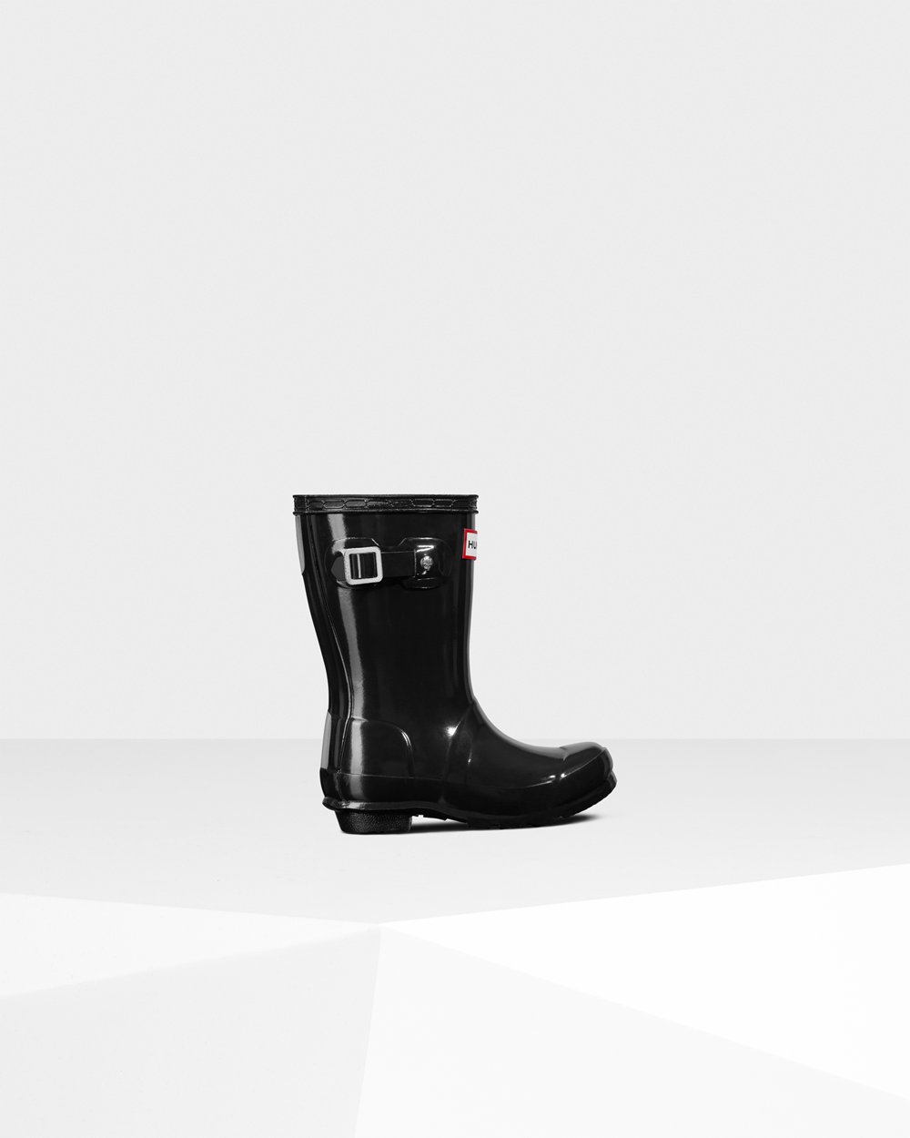 Botas de Lluvia Hunter Niños - Original Little Gloss - Negros - WBACYMT-10